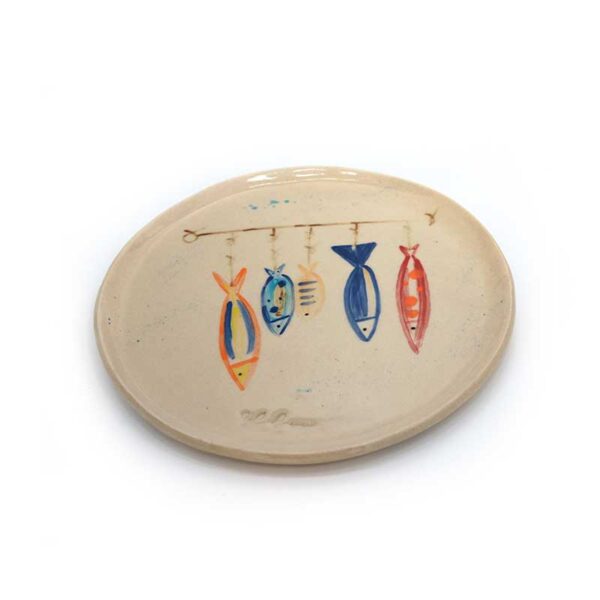 Plato-ceramica-llano-grande-Pescaos-Multicolor