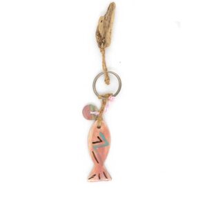llavero-ceramica-artesanal-pez-salmon